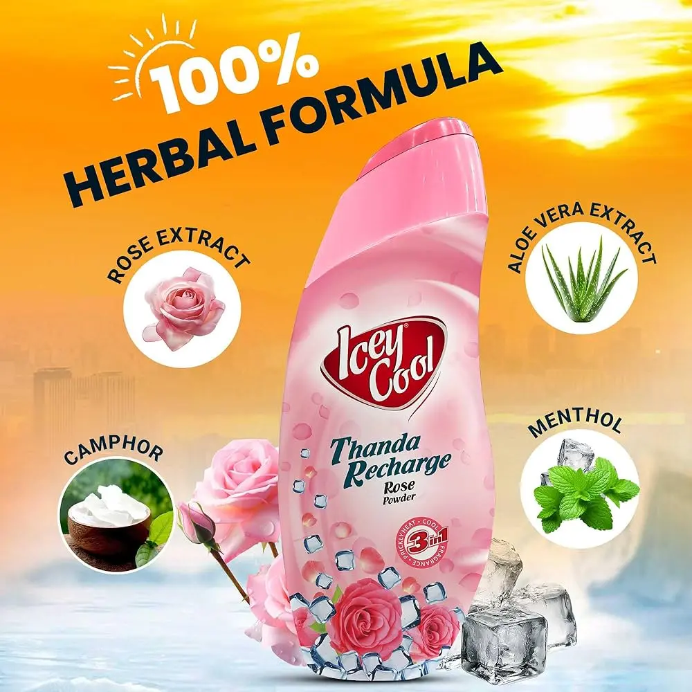 Icey Cool Rose Fragnance powder 100gm